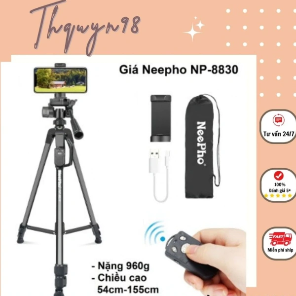 Không phải mọi người đều có nhu cầu mua remote riêng rẽ; một số tripod hiện đại đã tích hợp remote Bluetooth trực tiếp trên chân máy. (Ảnh 5) Không phải mọi người đều có nhu cầu mua remote riêng rẽ; một số tripod hiện đại đã tích hợp remote Bluetooth trực tiếp trên chân máy. (Ảnh 5)