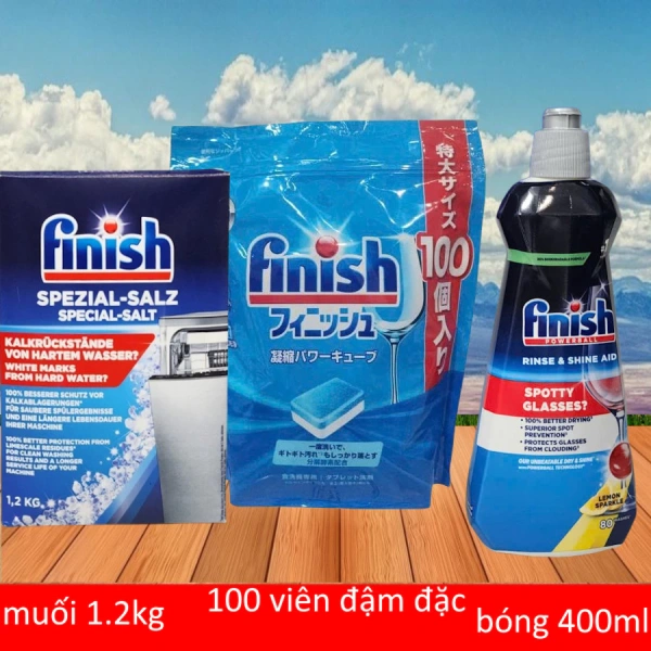 Việc đồng thời dùng ba sản phẩm (viên, muối, chất làm bóng) tạo ra “bộ ba hoàn hảo”: muối làm mềm nước, viên tẩy sạch, chất làm bóng bảo vệ bề mặt. (Ảnh 4)