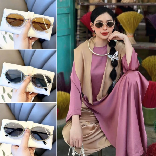 Một trong những mẫu được nhiều phụ nữ ưa chuộng hiện nay là Mắt kính râm mát nữ chụp ảnh mặc áo dài Tết 2025. (Ảnh 4) Một trong những mẫu được nhiều phụ nữ ưa chuộng hiện nay là Mắt kính râm mát nữ chụp ảnh mặc áo dài Tết 2025. (Ảnh 4)