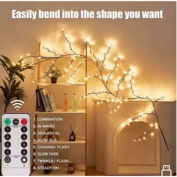 Ánh sáng nhấp nhô của đèn led trang trí khiến không gian phòng khách bỗng trở nên ấm áp hơn cả kỳ vọng ban đầu - Ảnh 1