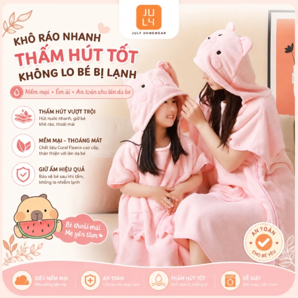 Áo choàng tắm không chỉ là “chiếc chăn” để phủ người sau khi tắm; nó còn là lớp rào cản vật lý ngăn cản hơi nước rời da và chuyển nhanh sang không khí. (Ảnh 2)