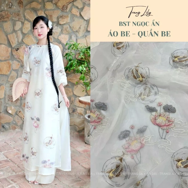 Trong số nhiều thiết kế áo dài cách tân, Áo dài Ngọc Ẩn (Mã ADTETVI07) đang nhận được nhiều phản hồi tích cực. (Ảnh 5)