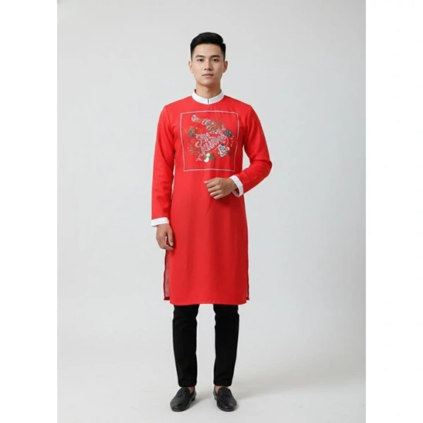 Áo dài nam cao cấp mang vẻ sang trọng nhưng lại giới hạn sự thoải mái trong những buổi lễ Tết kéo dài - Ảnh 1 Áo dài nam cao cấp mang vẻ sang trọng nhưng lại giới hạn sự thoải mái trong những buổi lễ Tết kéo dài - Ảnh 1
