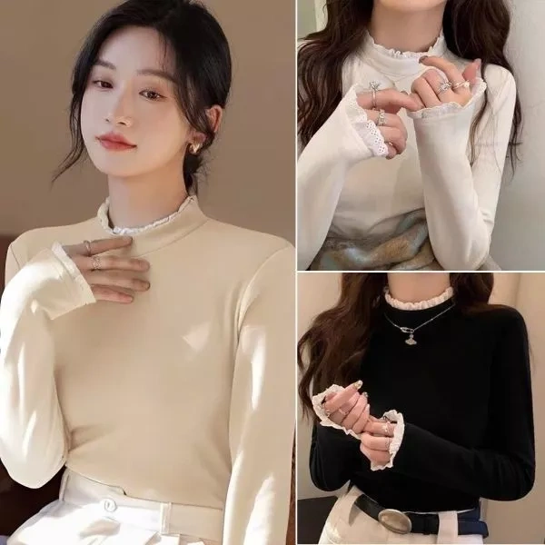 Áo giữ nhiệt nữ phối ren ấm áp, nhưng độ dính của vải khiến cô nàng phải cân nhắc lại từng bước di chuyển - Ảnh 1 Áo giữ nhiệt nữ phối ren ấm áp, nhưng độ dính của vải khiến cô nàng phải cân nhắc lại từng bước di chuyển - Ảnh 1