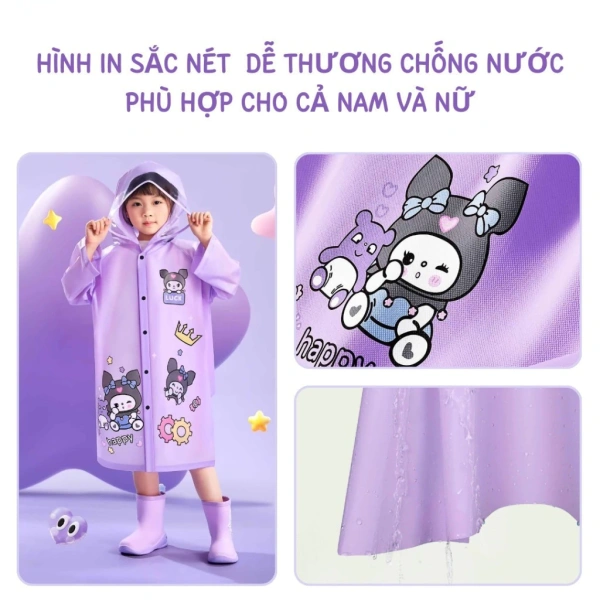 Trong số những sản phẩm hiện nay, Áo mưa trẻ em, áo choàng mưa trẻ em, kiểu hoạt hình, chống thấm nước và chắn gió, có thể gấp gọn đang nhận được sự quan tâm đáng kể của các bậc phụ huynh. (Ảnh 4)