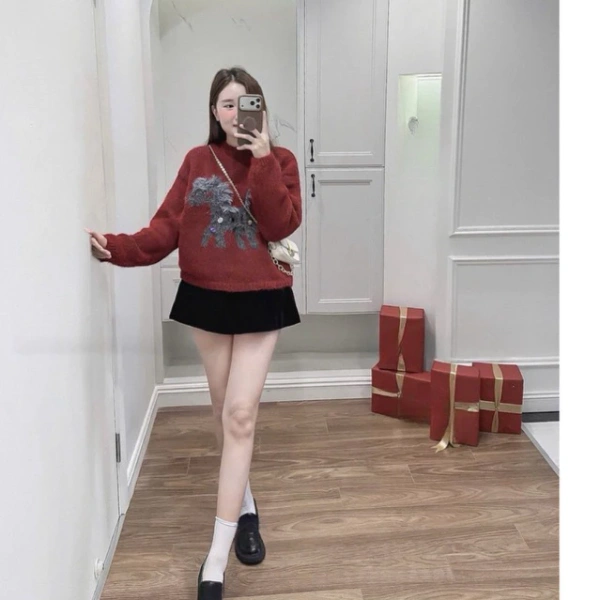 Để giữ được sự hài hòa, bạn có thể chọn một chiếc túi xách hoặc nơ tóc trong tông màu cườm nổi bật nhất trên áo. (Ảnh 5)