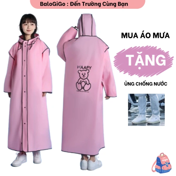 Áo mưa dây kéo thời trang cho nam nữ học sinh, sinh viên thường giữ chặt nhưng lại nhanh rách khi gió mạnh - Ảnh 1