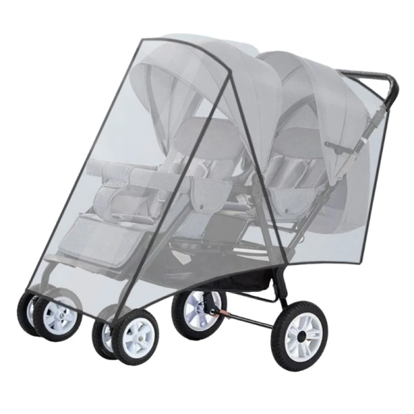 Áo mưa PVC trong suốt cho xe đẩy đôi khiến bố mẹ chợt nhận ra một thiếu sót nhỏ nhưng quan trọng - Ảnh 3