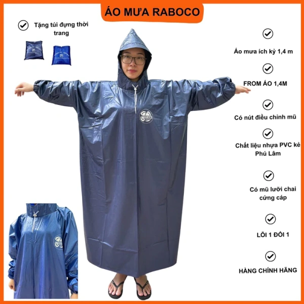Trong dòng sản phẩm được giới thiệu, áo mưa Áo mưa bít, áo mưa ích kỷ big size Raboco nhựa vân kẻ PVC đã nhận được nhiều phản hồi tích cực. (Ảnh 5) Trong dòng sản phẩm được giới thiệu, áo mưa Áo mưa bít, áo mưa ích kỷ big size Raboco nhựa vân kẻ PVC đã nhận được nhiều phản hồi tích cực. (Ảnh 5)