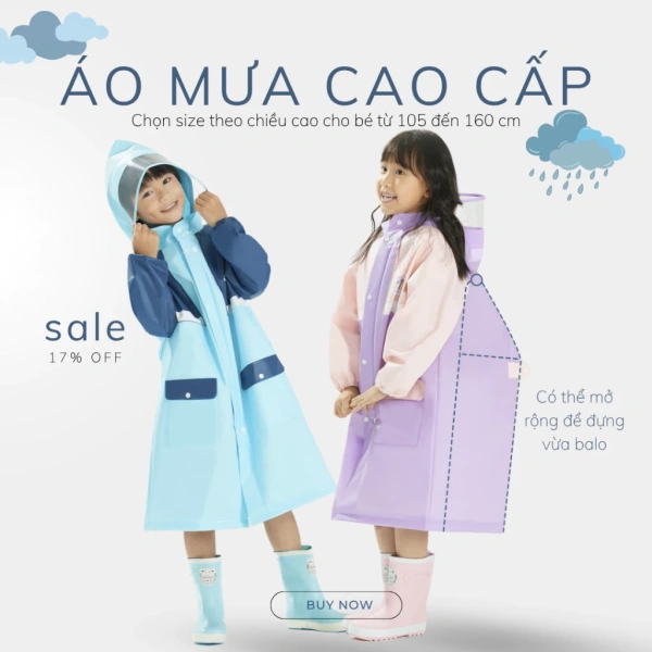 Áo mưa trẻ em có khóa kéo tiện dụng, nhưng ngăn đựng ba lô lại khiến khóa dễ kẹt khi áo ẩm ướt - Ảnh 1