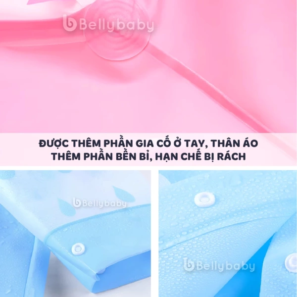 Áo mưa Áo mưa cho bé Belly Baby được thiết kế với ngăn đựng balo và các tính năng an toàn như phản quang. (Ảnh 4)
