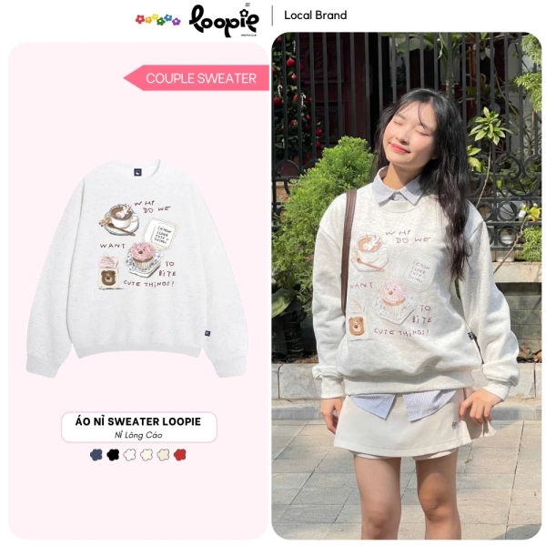 Áo nỉ sweater rộng kiểu Y2K làm Tết 2026 trở nên cute, nhưng chất liệu nhẹ dễ xước khi ôm nhau trong không gian ấm áp. - Ảnh 1 Áo nỉ sweater rộng kiểu Y2K làm Tết 2026 trở nên cute, nhưng chất liệu nhẹ dễ xước khi ôm nhau trong không gian ấm áp. - Ảnh 1