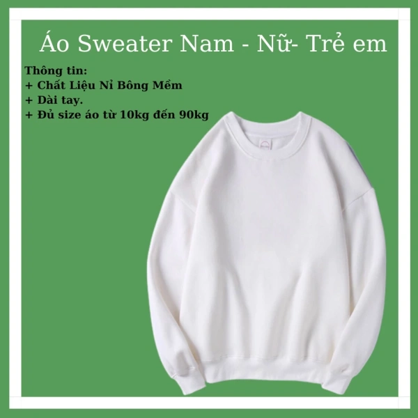 Đối với những gia đình đang tìm kiếm áo sweater phù hợp cho cả người lớn và trẻ em trong dịp Tết, một lựa chọn đáng cân nhắc là mẫu Áo Thu Đông Sweater dài tay Nam Nữ, trẻ em, mẫu trơn, chất nỉ có lót bông mềm. (Ảnh 4) Đối với những gia đình đang tìm kiếm áo sweater phù hợp cho cả người lớn và trẻ em trong dịp Tết, một lựa chọn đáng cân nhắc là mẫu Áo Thu Đông Sweater dài tay Nam Nữ, trẻ em, mẫu trơn, chất nỉ có lót bông mềm. (Ảnh 4)