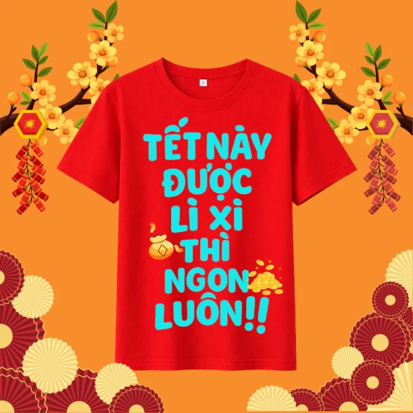 Áo thun đồng phục Tết tạo điểm nhấn cho bữa sum vầy, nhưng lại khiến người mặc cảm thấy không thoải mái khi di chuyển - Ảnh 1 Áo thun đồng phục Tết tạo điểm nhấn cho bữa sum vầy, nhưng lại khiến người mặc cảm thấy không thoải mái khi di chuyển - Ảnh 1