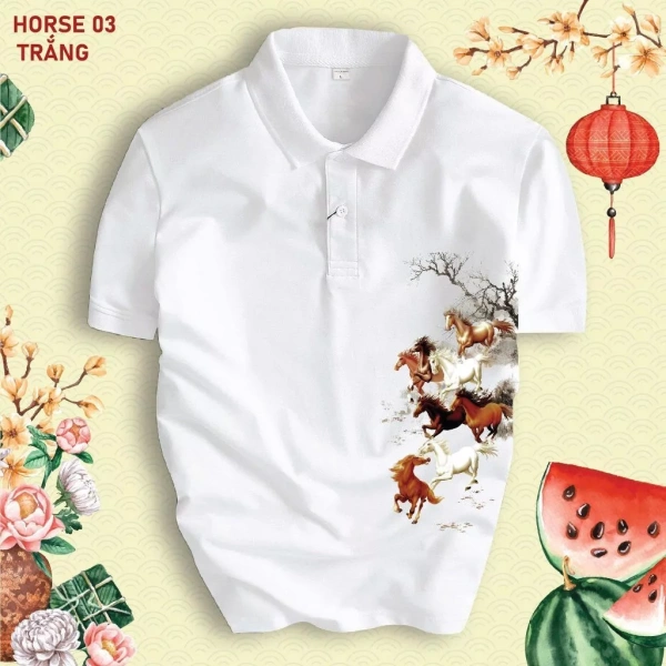 Áo thun polo cổ bẻ họa tiết ngựa Tết 2026: May mắn chỉ thực sự xuất hiện khi phù hợp với phong cách cá nhân - Ảnh 1 Áo thun polo cổ bẻ họa tiết ngựa Tết 2026: May mắn chỉ thực sự xuất hiện khi phù hợp với phong cách cá nhân - Ảnh 1