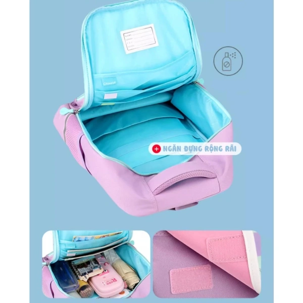 Balo Oxford pastel bền nhưng thiết kế ngăn nhỏ khiến bé phải sáng tạo cách đựng sách. - Ảnh 5 Balo Oxford pastel bền nhưng thiết kế ngăn nhỏ khiến bé phải sáng tạo cách đựng sách. - Ảnh 5