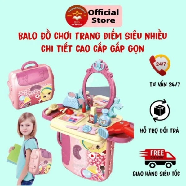 Balo trang điểm cho bé gái có gương siêu to: tiện lợi nhưng lại gây mất cân bằng khi bé tự mang - Ảnh 1