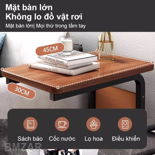 Bàn cạnh sofa chữ G bánh xe: Khi thiếu chốt khóa, sự di động lại thành bất ngờ gây phiền. - Ảnh 5 Bàn cạnh sofa chữ G bánh xe: Khi thiếu chốt khóa, sự di động lại thành bất ngờ gây phiền. - Ảnh 5