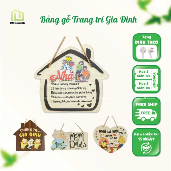 Bảng gỗ treo tường 3D mang thông điệp gia đình hạnh phúc: không gian nhà thực sự ấm áp hơn so với mong đợi ban đầu - Ảnh 1