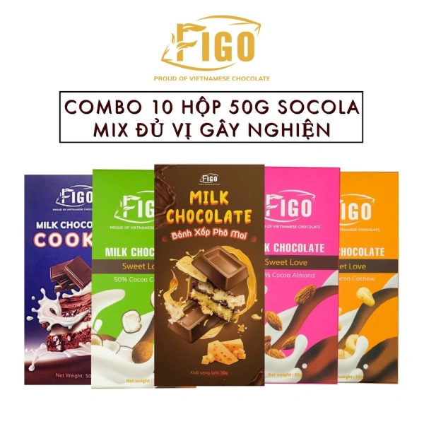 Sản phẩm QUÀ TẶNG THẮT NƠ | SET 10 HỘP SOCOLA ĐỦ VỊ mang đến đa dạng hương vị như hạt hạnh nhân, hạt điều, sữa dừa, phô mai… Được làm từ cacao trồng tại Bến Tre, đảm bảo chất lượng cao nhưng vẫn có mức giá hợp lý. (Ảnh 5)