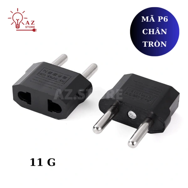 Bất ngờ khi đầu cắm P6 chuyển đổi 2 chân dẹt sang 2 chân tròn không khớp với ổ điện hiện có - Ảnh 1