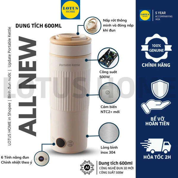 Bình đun nước mini du lịch 600ml tự ngắt khi sôi: Khi lo lắng về an toàn chuyển thành yên tâm mỗi lần lên đường - Ảnh 1 Bình đun nước mini du lịch 600ml tự ngắt khi sôi: Khi lo lắng về an toàn chuyển thành yên tâm mỗi lần lên đường - Ảnh 1