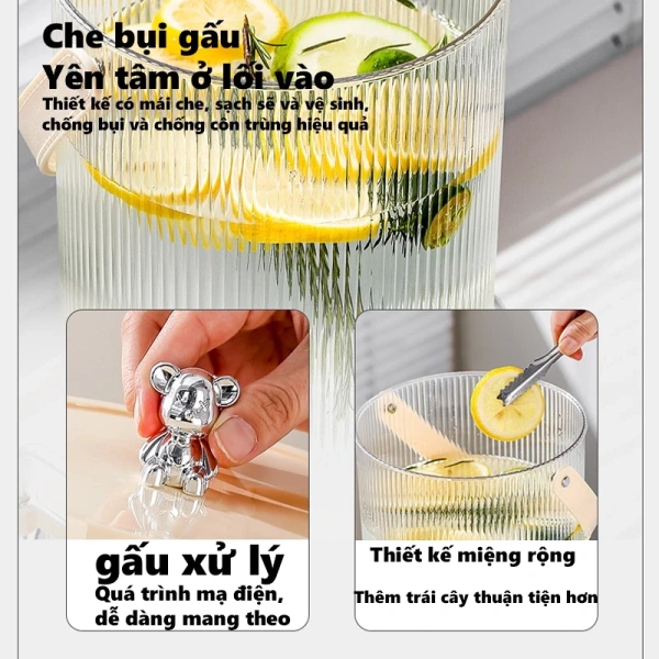 Ví dụ thực tế, RONGRIVER Bình đựng nước có vòi 3,5L - 5L đáp ứng hầu hết các tiêu chí trên: dung tích linh hoạt, thiết kế trong suốt, chất liệu nhựa cao cấp kết hợp vòng silicone kín, và một vòi được thiết kế riêng để giảm nguy cơ rò rỉ. (Ảnh 5) Ví dụ thực tế, RONGRIVER Bình đựng nước có vòi 3,5L - 5L đáp ứng hầu hết các tiêu chí trên: dung tích linh hoạt, thiết kế trong suốt, chất liệu nhựa cao cấp kết hợp vòng silicone kín, và một vòi được thiết kế riêng để giảm nguy cơ rò rỉ. (Ảnh 5)