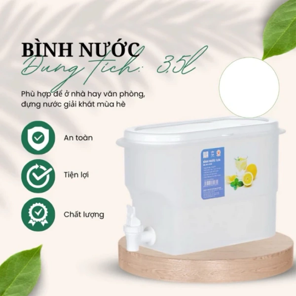Bình nước 3.5 L có vòi để tủ lạnh giúp tiết kiệm không gian nhưng lại làm lạnh nhanh khiến trà và trái cây mất hương vị. - Ảnh 1 Bình nước 3.5 L có vòi để tủ lạnh giúp tiết kiệm không gian nhưng lại làm lạnh nhanh khiến trà và trái cây mất hương vị. - Ảnh 1