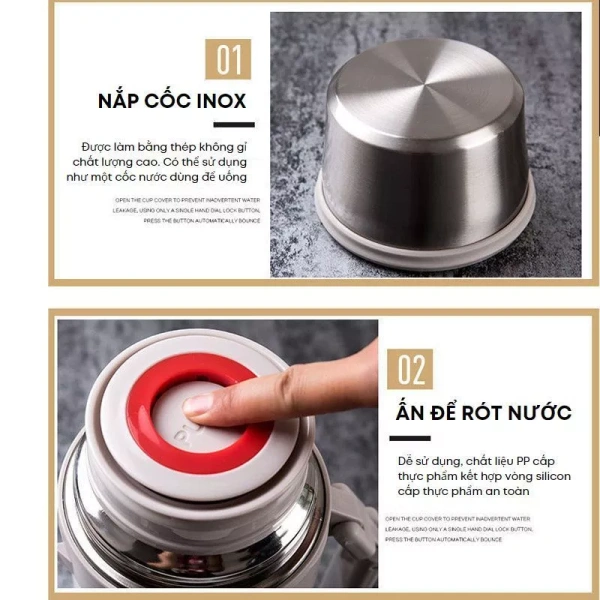 Sản phẩm còn đi kèm hướng dẫn bảo quản chi tiết, giúp người dùng duy trì hiệu suất giữ nhiệt và an toàn vệ sinh sau nhiều lần sử dụng. (Ảnh 4) Sản phẩm còn đi kèm hướng dẫn bảo quản chi tiết, giúp người dùng duy trì hiệu suất giữ nhiệt và an toàn vệ sinh sau nhiều lần sử dụng. (Ảnh 4)