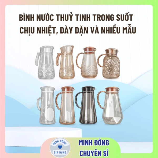 Bình nước thủy tinh 1.7 L chịu nhiệt mở ra nhận thức mới về cách bảo quản và mang theo nước trong cuộc sống hằng ngày. - Ảnh 1