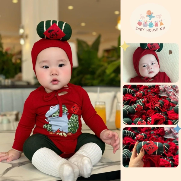 Bộ đồ thun Tết cho bé giúp thay áo nhanh, nhưng nhiệt độ cao vào buổi trưa lại bất ngờ gây khó chịu cho con. - Ảnh 1