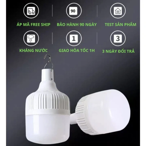 Một trong những yếu tố quan trọng khi mua bóng đèn LED tích điện là công suất ánh sáng (W). (Ảnh 5)