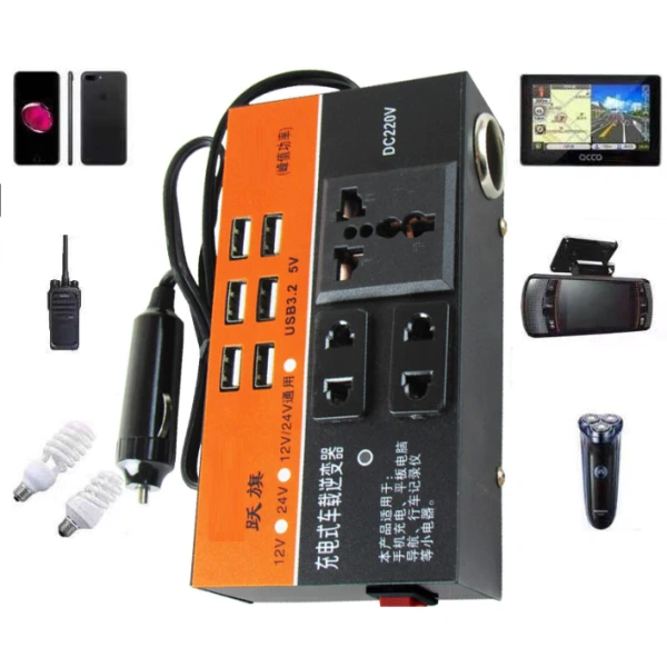 Khi sử dụng tẩu sạc ô tô, nguồn điện 12V hoặc 24V sẽ được biến đổi qua bộ chuyển đổi thành 220V để cung cấp năng lượng cho các cổng USB. (Ảnh 2) Khi sử dụng tẩu sạc ô tô, nguồn điện 12V hoặc 24V sẽ được biến đổi qua bộ chuyển đổi thành 220V để cung cấp năng lượng cho các cổng USB. (Ảnh 2)