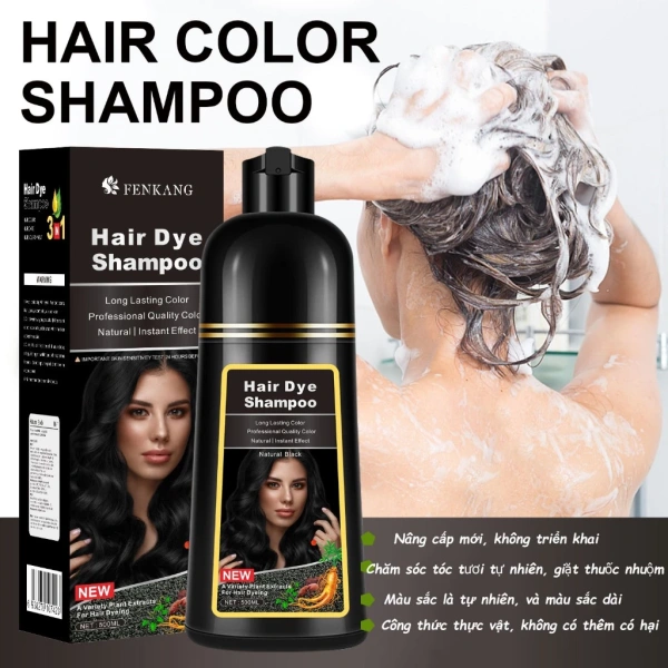 Dầu gội nhuộm mang lại sự tiện lợi – chỉ cần một lần gội đầu là đã nhuộm hết. (Ảnh 4)