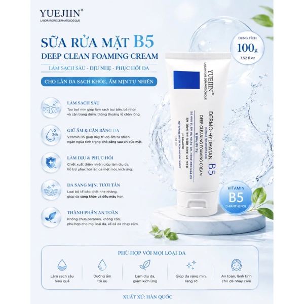 Bọt nhẹ của sữa rửa mặt B5 Hàn Quốc khiến da khô giảm đáng kể sau một tuần sử dụng - Ảnh 1