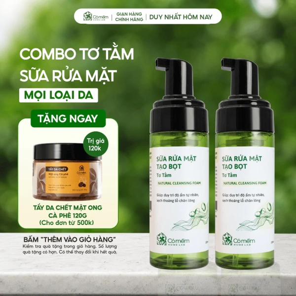 Cảm giác da dầu‑khô được làm sạch sâu mà vẫn giữ ẩm nhờ bộ đôi sữa rửa mặt tạo bọt - Ảnh 1