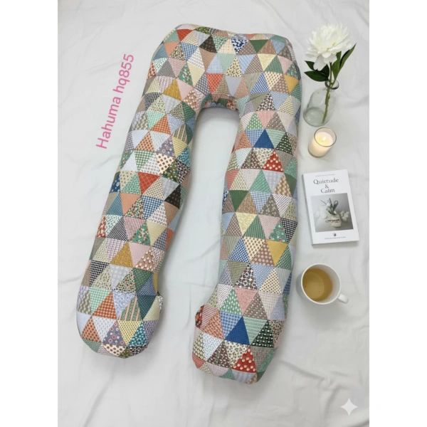 Vỏ được thiết kế cho gối chữ U có kích thước dài 145 cm, rộng 75 cm – khớp chuẩn với các mẫu gối Hahuma đang bán trên thị trường. (Ảnh 5)