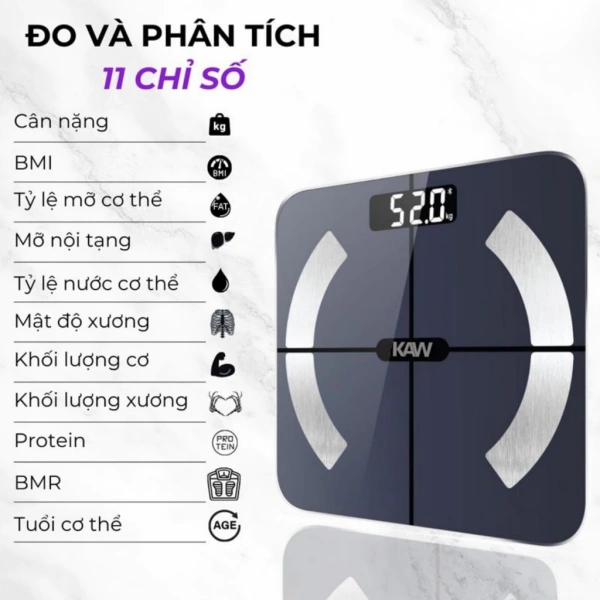 Cân điện tử Bluetooth với màn hình LED thường hé lộ những biến đổi sức khỏe nhỏ mà ta hay bỏ qua - Ảnh 2