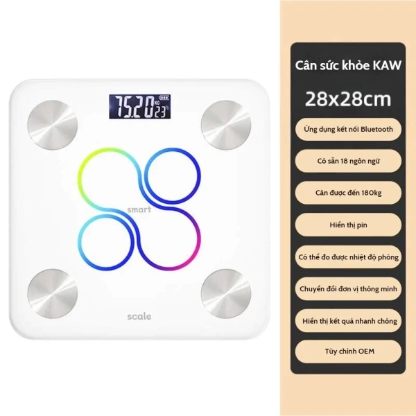 Đầu tiên, người dùng cần kết nối cân qua Bluetooth hoặc WiFi tới ứng dụng trên điện thoại. (Ảnh 3)