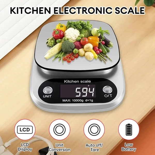 Cân nhà bếp 10kg độ chính xác cao làm lại cân nhắc mọi công thức nấu ăn - Ảnh 2 Cân nhà bếp 10kg độ chính xác cao làm lại cân nhắc mọi công thức nấu ăn - Ảnh 2