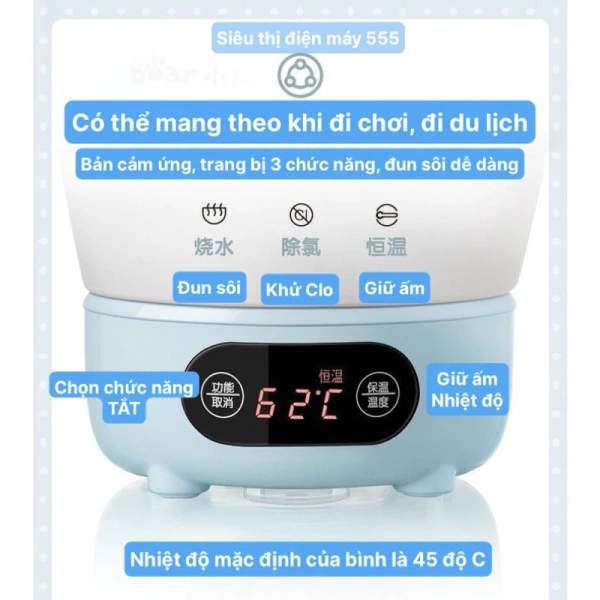 Mặc dù bình được chế tạo bằng vật liệu chịu nhiệt cao (silicone, thép không gỉ SUS304, nhựa PP và PC), việc bảo dưỡng đúng cách vẫn quan trọng để kéo dài tuổi thọ và duy trì hiệu suất khử clo. (Ảnh 4) Mặc dù bình được chế tạo bằng vật liệu chịu nhiệt cao (silicone, thép không gỉ SUS304, nhựa PP và PC), việc bảo dưỡng đúng cách vẫn quan trọng để kéo dài tuổi thọ và duy trì hiệu suất khử clo. (Ảnh 4)