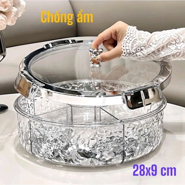 Chi tiết lỏng lẻo trên nắp khay chống ẩm chia ngăn phong cách châu Âu khiến bánh kẹo vẫn ẩm dù vẻ ngoài hoàn hảo - Ảnh 2
