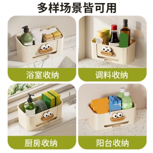 Với thiết kế nhỏ gọn, thoát nước thông minh và mặt cười ngộ nghĩnh, Giá Treo Đồ Nhà Bếp 2 Lớp Màu Kem Xanh Đính Miệng Xúc Xích Vui Nhộn đáp ứng hầu hết các tiêu chí đã nêu ở trên. (Ảnh 4)