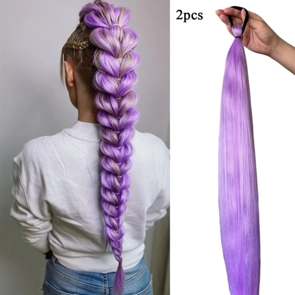 Độ dài 65 cm là lựa chọn trung bình, vừa đủ để tạo các kiểu bím dày dặn, vừa không quá dài khiến việc kiểm soát độ bám trở nên khó khăn. (Ảnh 2) Độ dài 65 cm là lựa chọn trung bình, vừa đủ để tạo các kiểu bím dày dặn, vừa không quá dài khiến việc kiểm soát độ bám trở nên khó khăn. (Ảnh 2)