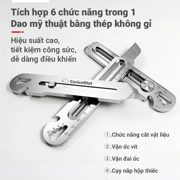 Với rìa sắc bén và thiết kế đặc biệt, dao có thể cạy mở nắp thùng sơn mà không làm rách bao bì, bảo vệ màu sơn tránh nhiễm bẩn. (Ảnh 3)