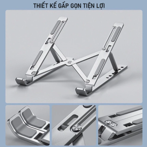 Chiếc kệ nhôm điều chỉnh độ cao giúp giảm mỏi cổ trong những giờ làm việc dài - Ảnh 5