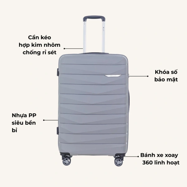 Một trong những rắc rối phổ biến nhất mà người dùng vali PP giảm sâu gặp phải là “mất mã số” – hoặc không nhớ được mã pin được thiết lập sau khi thay pin, hoặc mã đã mòn đến mức không còn đọc được. (Ảnh 3)