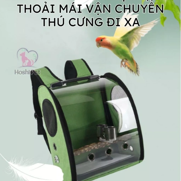 Ưu điểm: Linh hoạt nhất – bạn có thể điều chỉnh chiều cao tùy theo môi trường, vừa đảm bảo an toàn khi di chuyển, vừa cho vẹt được đứng thoải mái khi ở vị trí ổn định. (Ảnh 5)