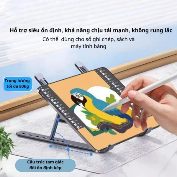 Nhiều mẫu laptop, Macbook, hoặc máy tính bảng hiện nay có kích thước đáy khác nhau, vì vậy một đế đa năng nên có khả năng thích nghi với hầu hết các dòng sản phẩm – từ 11 inch tới 17 inch. (Ảnh 3)