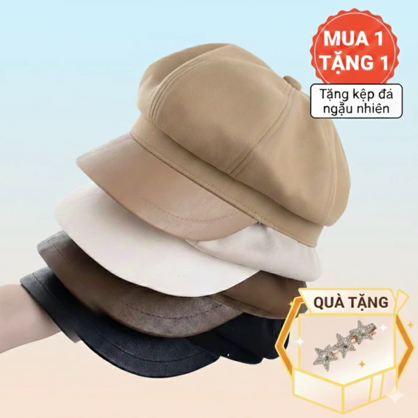 Dây điều chỉnh của beret nữ phối da phong cách Hàn Quốc thường mất độ chặt sau vài ngày, làm kiểu retro dễ xê dịch - Ảnh 1 Dây điều chỉnh của beret nữ phối da phong cách Hàn Quốc thường mất độ chặt sau vài ngày, làm kiểu retro dễ xê dịch - Ảnh 1
